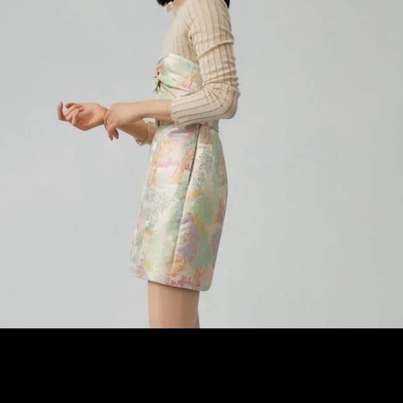 NWT Mauve Anthropologie bow mini dress - Picture 2 of 5